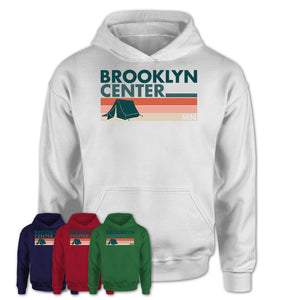 Minnesota Brooklyn Center Camping Shirt for Family Teammates Vintage Retro Colors