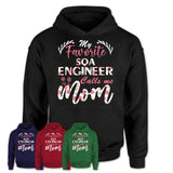 My Favorite Sqa Engineer Calls Me Mom Shirt Floral Flowers Mothers Day Gifts