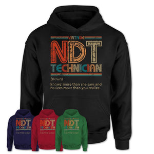 Ndt Technician Definition Vintage Retro Colors Shirt, Coworker Birthday Gift TShirt