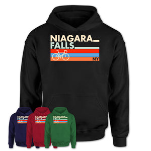 New York Niagara Falls Cycling Shirt for Family Teammates Vintage Retro Colors