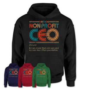 Non Profit Ceo Definition Vintage Retro Colors Shirt, Coworker Birthday Gift TShirt