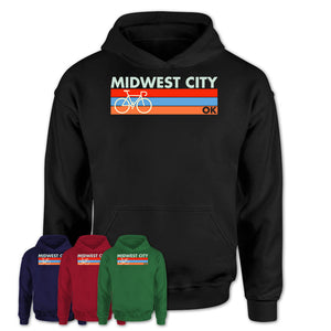 Oklahoma Midwest City Cycling Shirt for Family Teammates Vintage Retro Colors