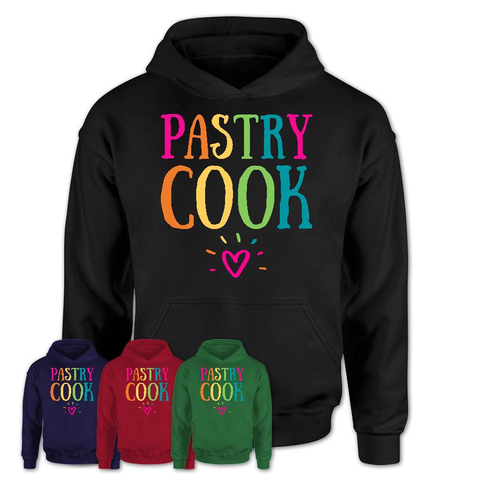 Pastry Cook Rainbow Lettering Heart Shirt, Employee Appreciation Gifts