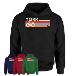 Pennsylvania York Cycling Shirt for Family Teammates Vintage Retro Colors