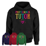 Professional Tutor Rainbow Lettering Heart Shirt, Employee Appreciation Gifts