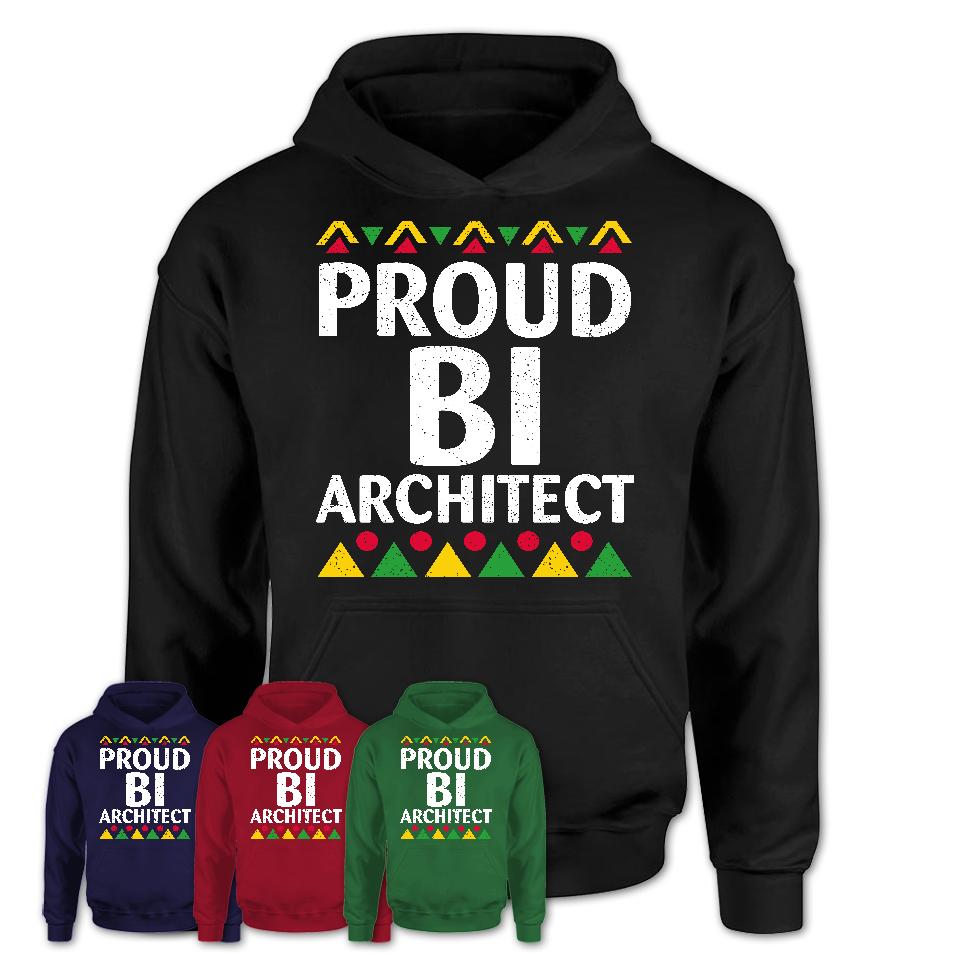 Proud Bi Architect Africa Pride Black History Month T-Shirt