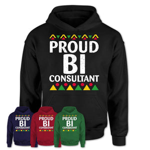 Proud Bi Consultant Africa Pride Black History Month T-Shirt
