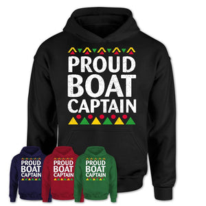 Proud Boat Captain Africa Pride Black History Month T-Shirt