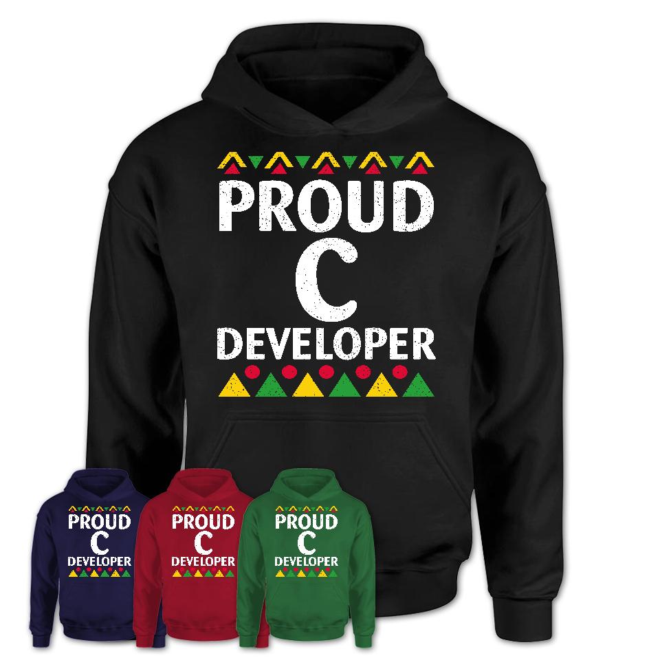 Proud C Developer Africa Pride Black History Month T-Shirt