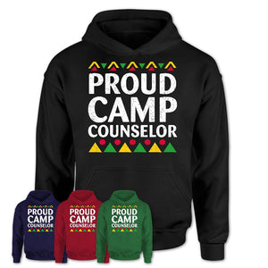 Proud Camp Counselor Africa Pride Black History Month T-Shirt