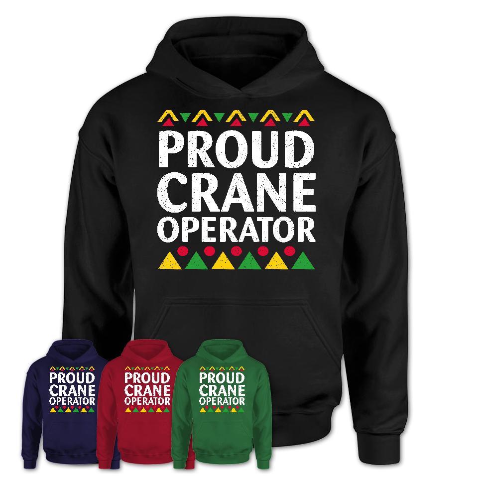Proud Crane Operator Africa Pride Black History Month T-Shirt