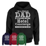 Proud Dad of A Freaking Awesome Daughter Hotel Concierge Shirt, Father Day Gift from Daughter, Funny Shirt For Dad