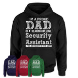 Proud Dad of A Freaking Awesome Daughter Security Assistant Shirt, Father Day Gift from Daughter, Funny Shirt For Dad