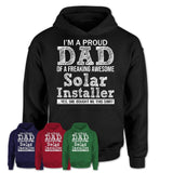 Proud Dad of A Freaking Awesome Daughter Solar Installer Shirt, Father Day Gift from Daughter, Funny Shirt For Dad