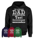 Proud Dad of A Freaking Awesome Daughter Test Developer Shirt, Father Day Gift from Daughter, Funny Shirt For Dad