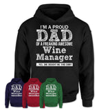 Proud Dad of A Freaking Awesome Daughter Wine Manager Shirt, Father Day Gift from Daughter, Funny Shirt For Dad