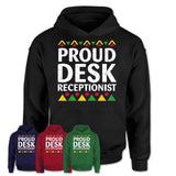 Proud Desk Receptionist Africa Pride Black History Month T-Shirt