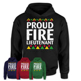 Proud Fire Lieutenant Africa Pride Black History Month T-Shirt