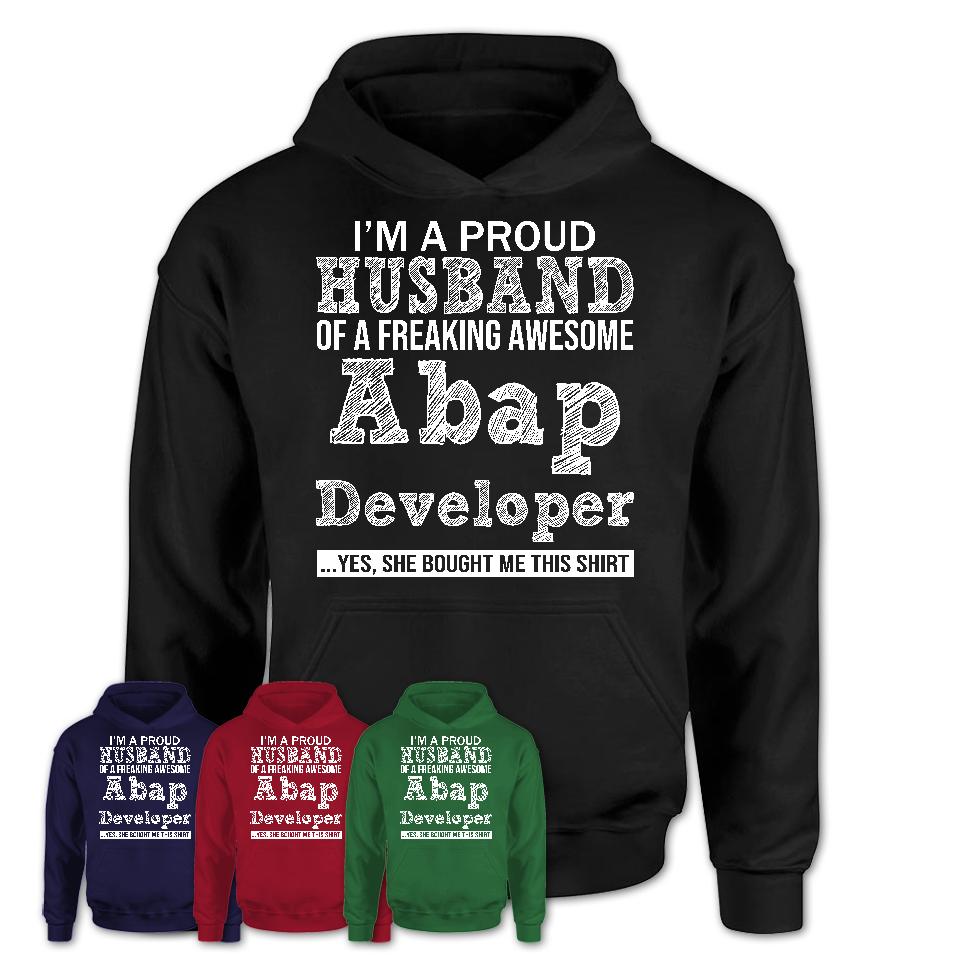 Proud Husband of A Freaking Awesome Abap Developer Wife Shirt, Husband Valentine Gift, Anniversary Couple Shirt