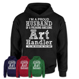 Proud Husband of A Freaking Awesome Art Handler Wife Shirt, Husband Valentine Gift, Anniversary Couple Shirt