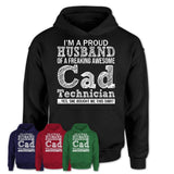 Proud Husband of A Freaking Awesome Cad Technician Wife Shirt, Husband Valentine Gift, Anniversary Couple Shirt