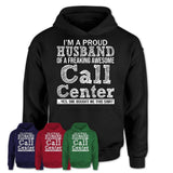 Proud Husband of A Freaking Awesome Call Center Wife Shirt, Husband Valentine Gift, Anniversary Couple Shirt