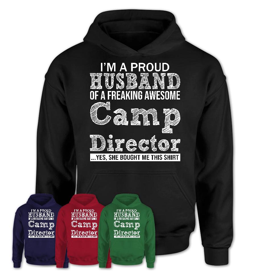 Proud Husband of A Freaking Awesome Camp Director Wife Shirt, Husband Valentine Gift, Anniversary Couple Shirt