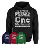 Proud Husband of A Freaking Awesome Cnc Machinist Wife Shirt, Husband Valentine Gift, Anniversary Couple Shirt