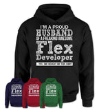 Proud Husband of A Freaking Awesome Flex Developer Wife Shirt, Husband Valentine Gift, Anniversary Couple Shirt