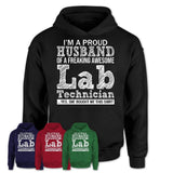 Proud Husband of A Freaking Awesome Lab Technician Wife Shirt, Husband Valentine Gift, Anniversary Couple Shirt