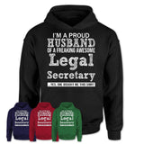 Proud Husband of A Freaking Awesome Legal Secretary Wife Shirt, Husband Valentine Gift, Anniversary Couple Shirt