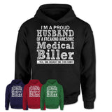 Proud Husband of A Freaking Awesome Medical Biller Wife Shirt, Husband Valentine Gift, Anniversary Couple Shirt