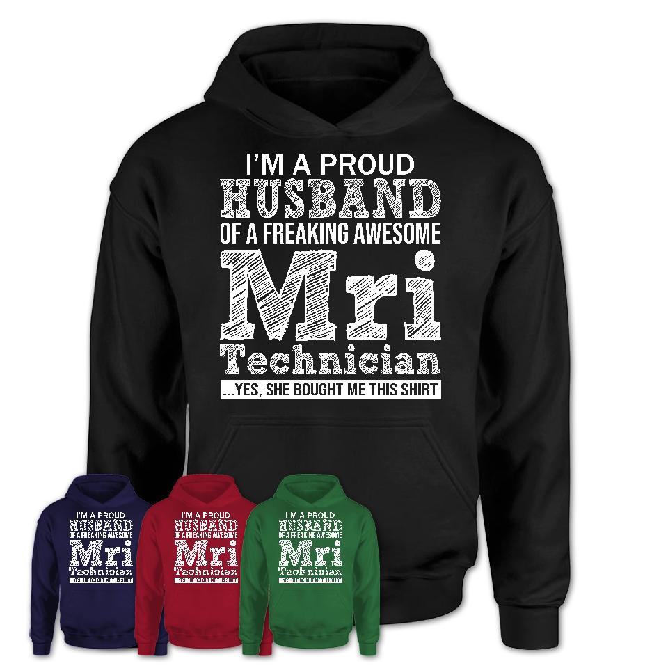 Proud Husband of A Freaking Awesome Mri Technician Wife Shirt, Husband Valentine Gift, Anniversary Couple Shirt