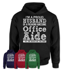 Proud Husband of A Freaking Awesome Office Aide Wife Shirt, Husband Valentine Gift, Anniversary Couple Shirt