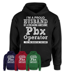 Proud Husband of A Freaking Awesome Pbx Operator Wife Shirt, Husband Valentine Gift, Anniversary Couple Shirt