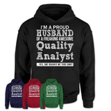 Proud Husband of A Freaking Awesome Quality Analyst Wife Shirt, Husband Valentine Gift, Anniversary Couple Shirt