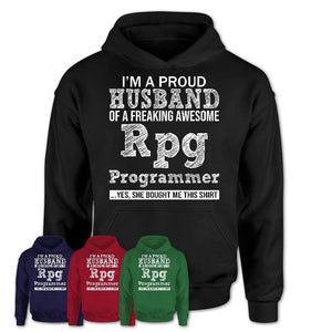 Proud Husband of A Freaking Awesome Rpg Programmer Wife Shirt, Husband Valentine Gift, Anniversary Couple Shirt