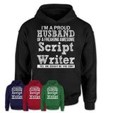 Proud Husband of A Freaking Awesome Script Writer Wife Shirt, Husband Valentine Gift, Anniversary Couple Shirt