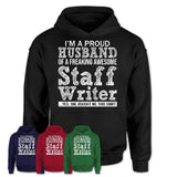 Proud Husband of A Freaking Awesome Staff Writer Wife Shirt, Husband Valentine Gift, Anniversary Couple Shirt