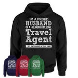 Proud Husband of A Freaking Awesome Travel Agent Wife Shirt, Husband Valentine Gift, Anniversary Couple Shirt