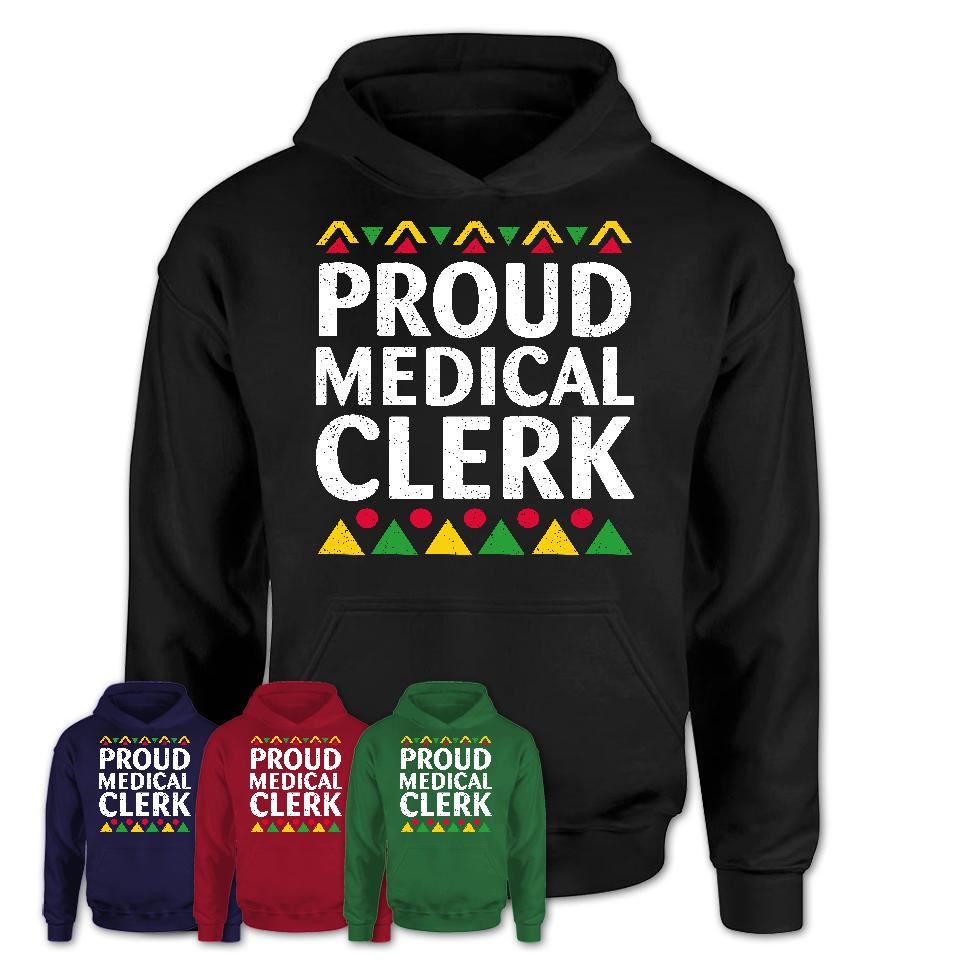 Proud Medical Clerk Africa Pride Black History Month T-Shirt