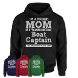 Proud Mom of A Freaking Awesome Daughter Boat Captain Shirt, Mother Day Gift from Daughter, Funny Shirt For Mom
