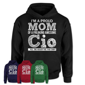 Proud Mom of A Freaking Awesome Daughter Cio Shirt, Mother Day Gift from Daughter, Funny Shirt For Mom