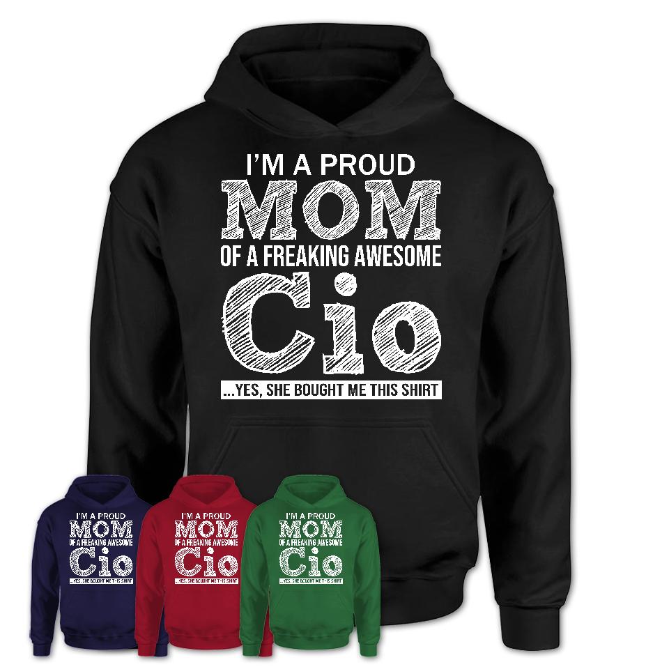Proud Mom of A Freaking Awesome Daughter Cio Shirt, Mother Day Gift from Daughter, Funny Shirt For Mom