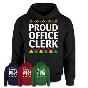 Proud Office Clerk Africa Pride Black History Month T-Shirt