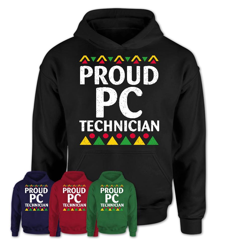 Proud Pc Technician Africa Pride Black History Month T-Shirt