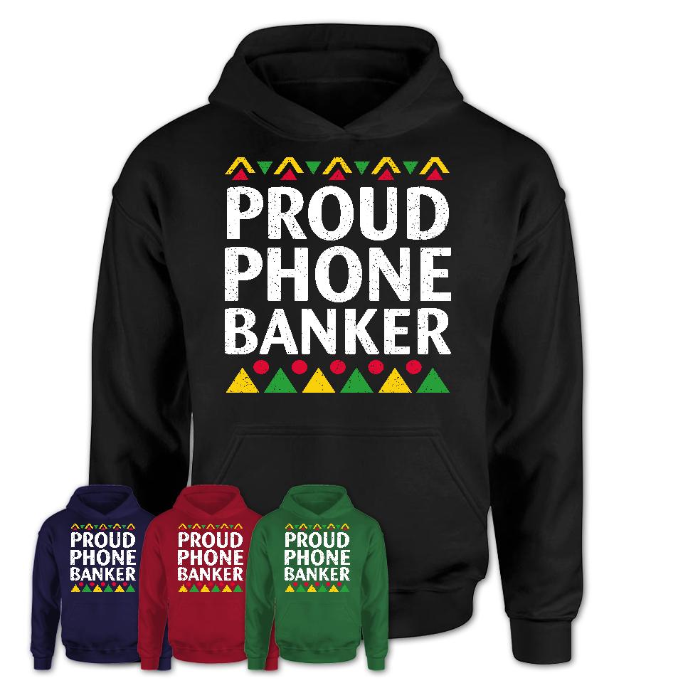 Proud Phone Banker Africa Pride Black History Month T-Shirt