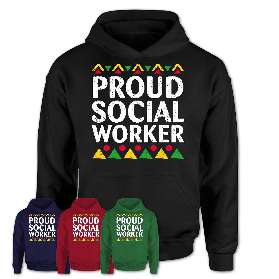 Proud Social Worker Africa Pride Black History Month T-Shirt