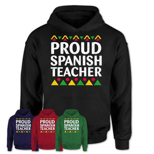 Proud Spanish Teacher Africa Pride Black History Month T-Shirt