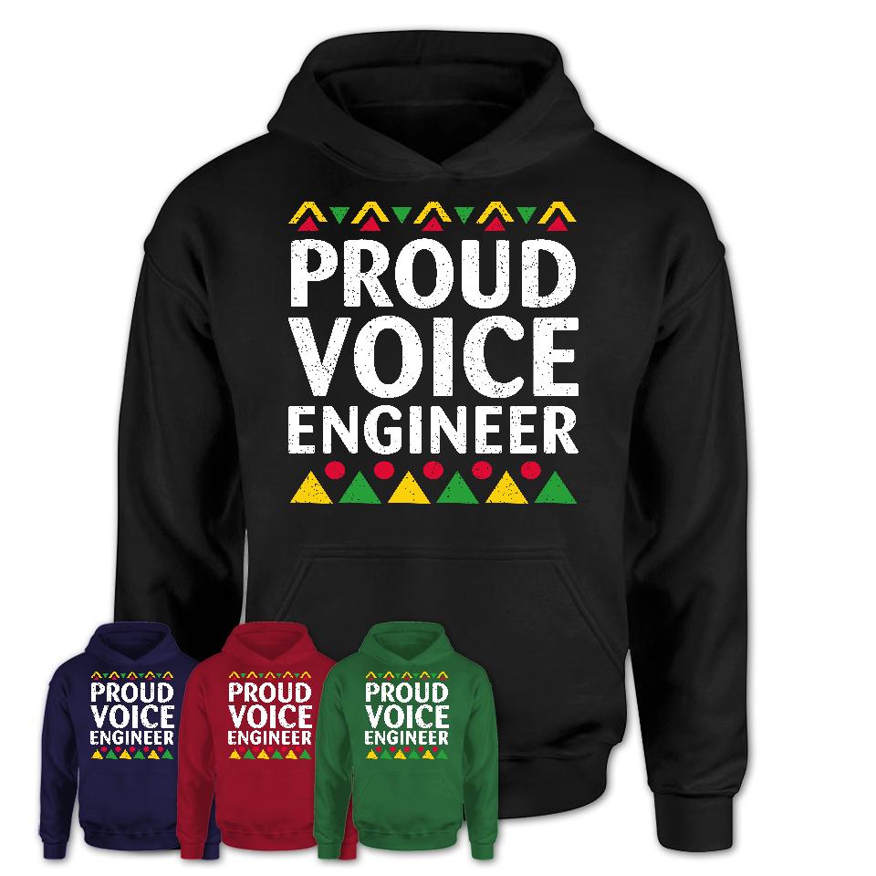 Proud Voice Engineer Africa Pride Black History Month T-Shirt